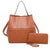 Women Fashion 2-in-1 Faux Leather Hobo bag with Matching Wallet