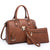 Dasein Structured Satchel with Zip Top Closure and Matching Wristlet
